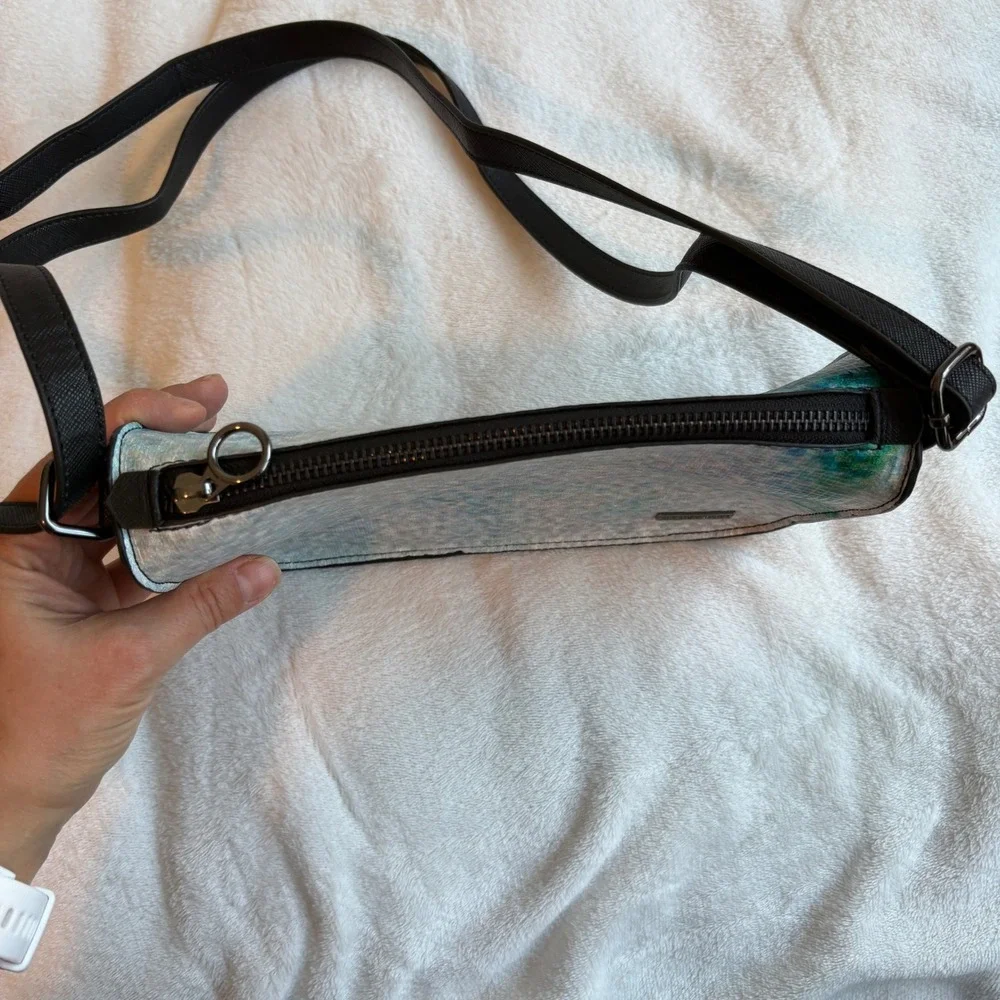 Rareform UpCycle Billboard Vinyl Crossbody Bag Multi Color Abstract Eco Friendly